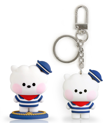 Stan N37 Exclusive - BT21 Marine Series: 2 Inch Figure & Keychain Collector's Set