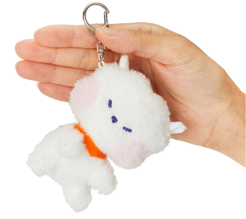 BT21 RJ Official Merchandise Baby RJ Plush Gift Set – Christmas Ornament + Keychain + JIN Photocard Included