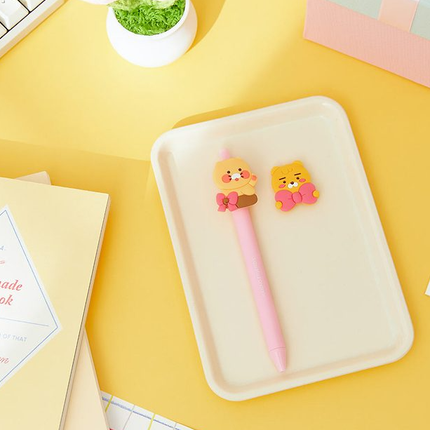 KAKAO FRIENDS Ryan & Choonsik Ribbon Charm Gel Pen Gift