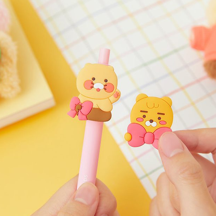 KAKAO FRIENDS Ryan & Choonsik Ribbon Charm Gel Pen Gift