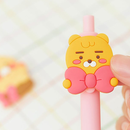 KAKAO FRIENDS Ryan & Choonsik Ribbon Charm Gel Pen Gift