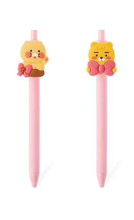 KAKAO FRIENDS Ryan & Choonsik Ribbon Charm Gel Pen Gift