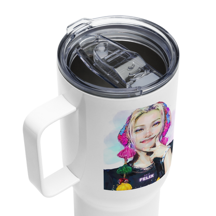 Stray Kids Felix Inspired Travel Mug with a Handle – SKZ Mexico Tour Vibe | 25oz & 40oz