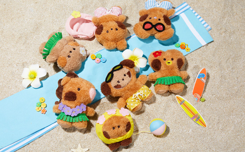 BT21 Minini Summer Standing Plush  5 Inch