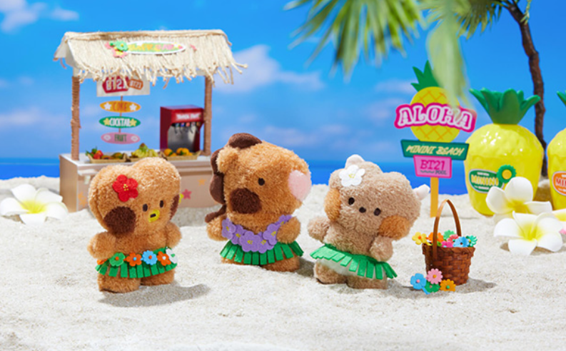 BT21 Minini Summer Standing Plush  5 Inch