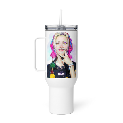Stray Kids Felix Inspired Travel Mug with a Handle – SKZ Mexico Tour Vibe | 25oz & 40oz