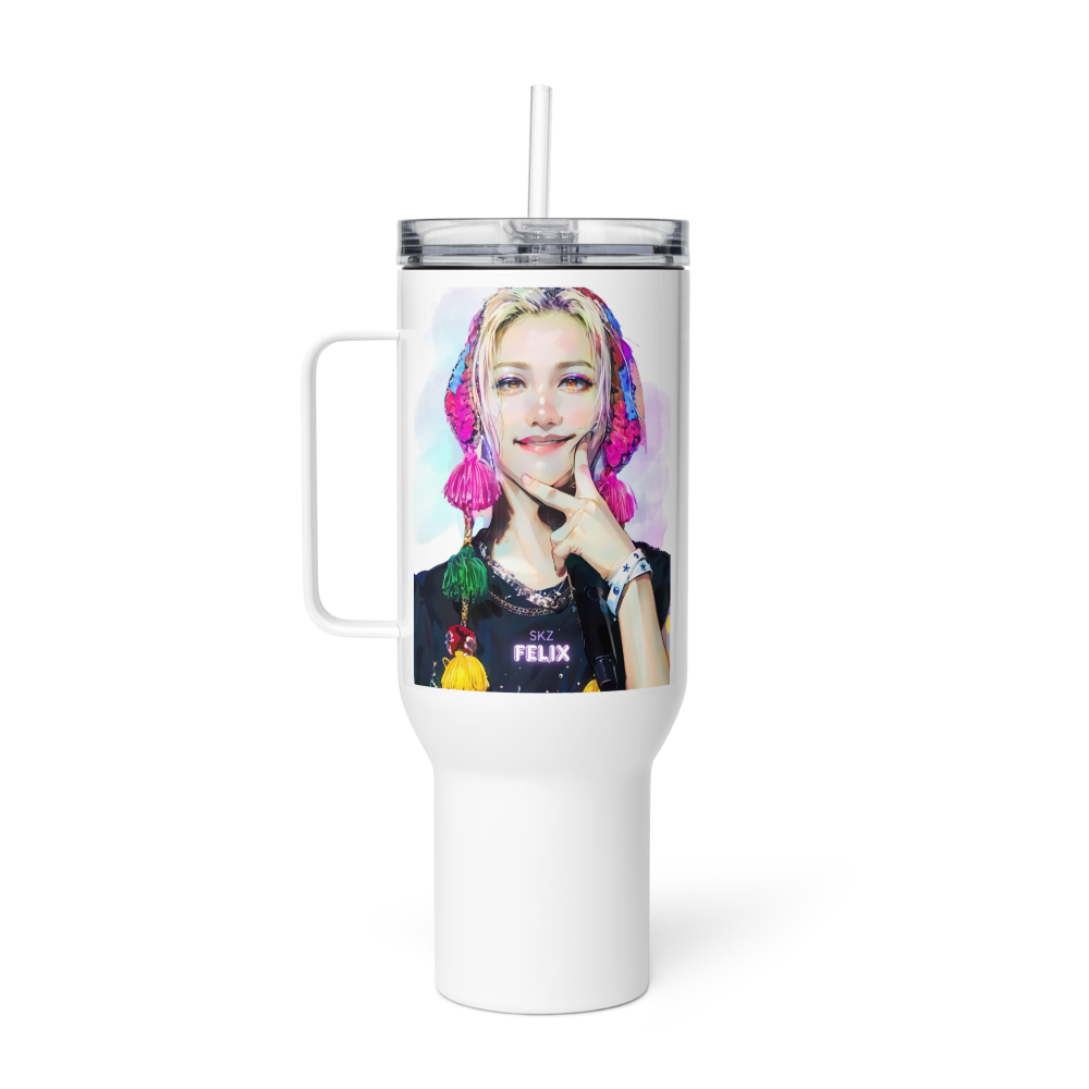 Stray Kids Felix Inspired Travel Mug with a Handle – SKZ Mexico Tour Vibe | 25oz & 40oz