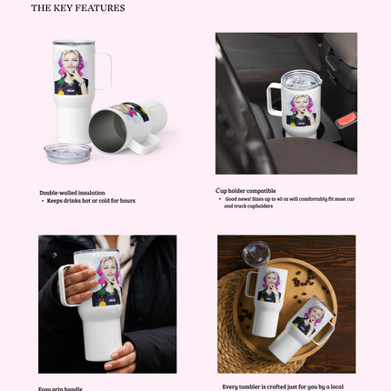 Stray Kids Felix Inspired Travel Mug with a Handle – SKZ Mexico Tour Vibe | 25oz & 40oz